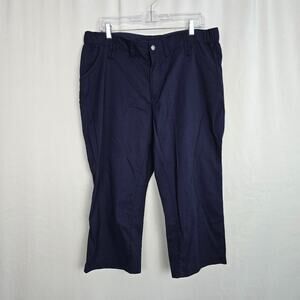 Duluth Trading Co Wide Leg Pants Women's 18 Blue Crop Quick Drying